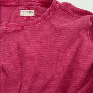 We The Free Vibrant Pink Long Sleeve Top
